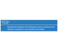 Epicutaneous allergen immunotherapy induces a profound and selective modulation in skin dendritic-cell subsets